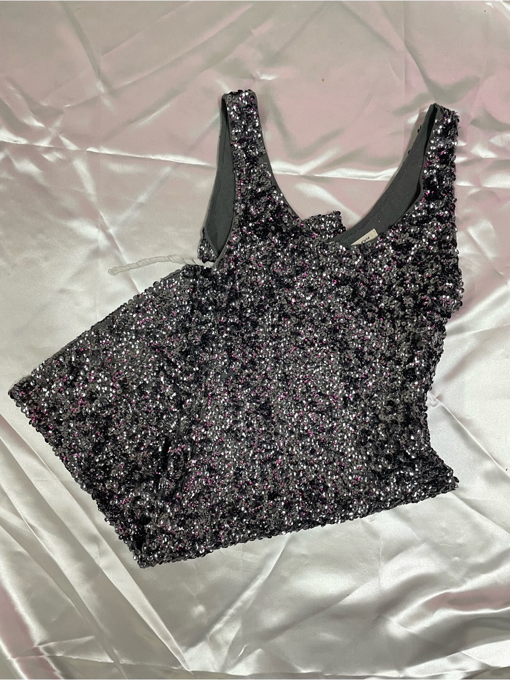 tea n rose  silver Sequin Mini Dress